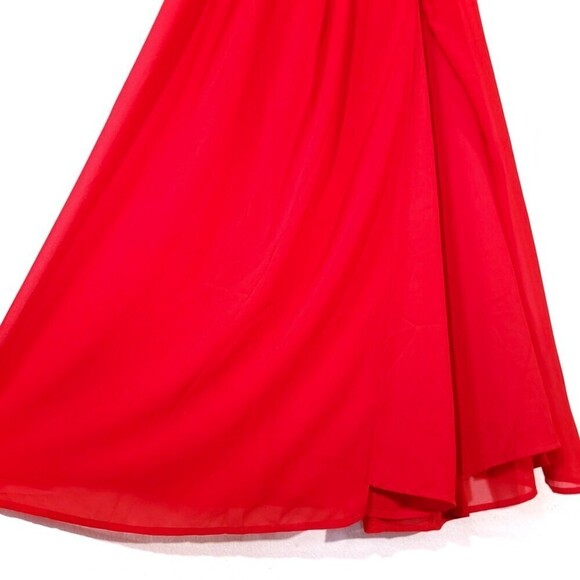 NWT Lovers and Friends Hazel Halter Neck Cutout Gown Maxi Dress Red Womens Small - Picture 7 of 11